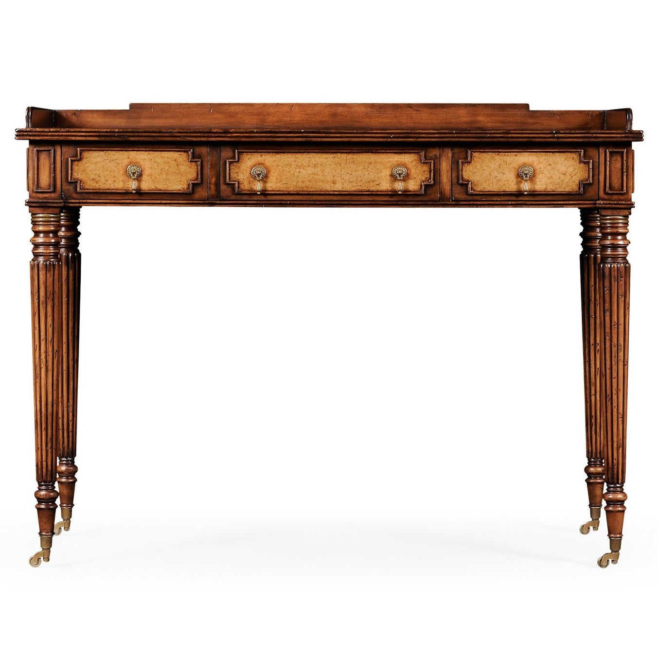 Jonathan Charles Dressing Table Monarch with Leather Inset Drawers
