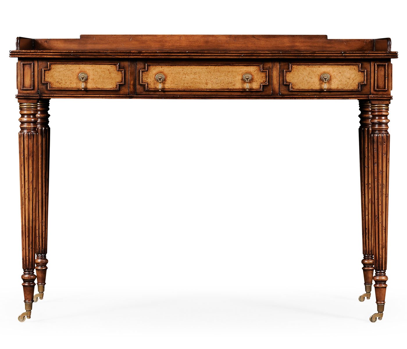 Jonathan Charles Dressing Table Monarch with Leather Inset Drawers