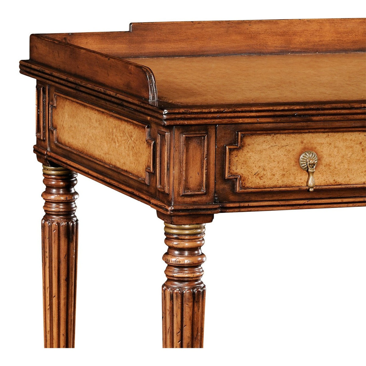 Jonathan Charles Dressing Table Monarch with Leather Inset Drawers