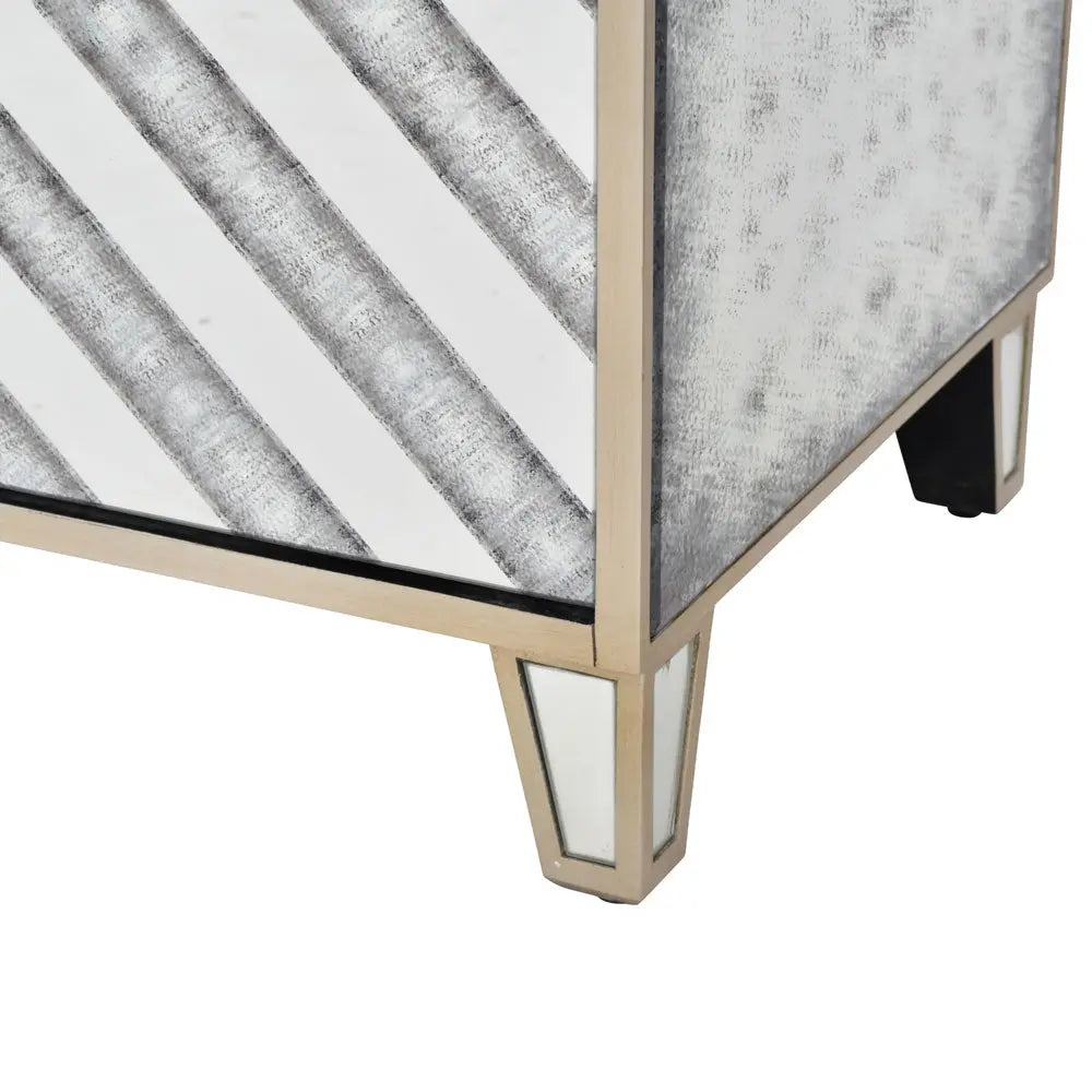 Lennox Four Door Antique Mirrored Sideboard Sideboard