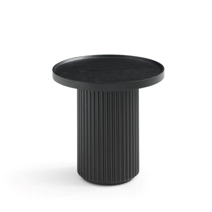 Tommy Franks Lincoln Side Table in Matte Black   Nicholas John Interiors