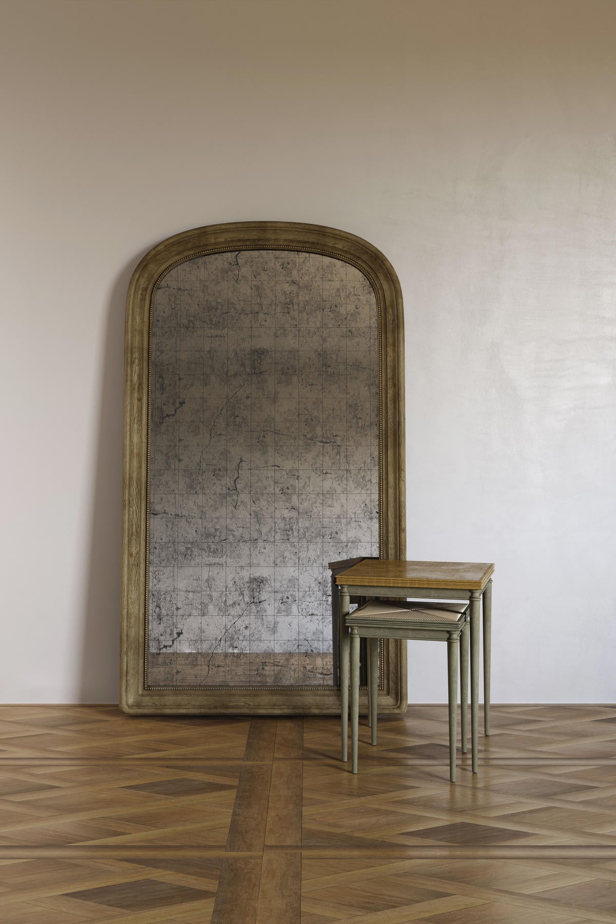 Jonathan Charles Lintel Floor Mirror