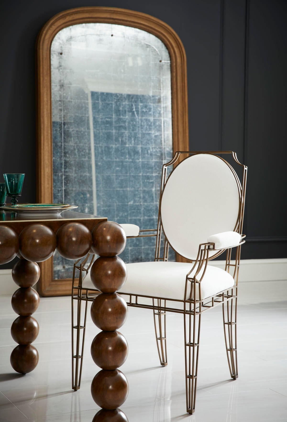 Jonathan Charles Lintel Floor Mirror