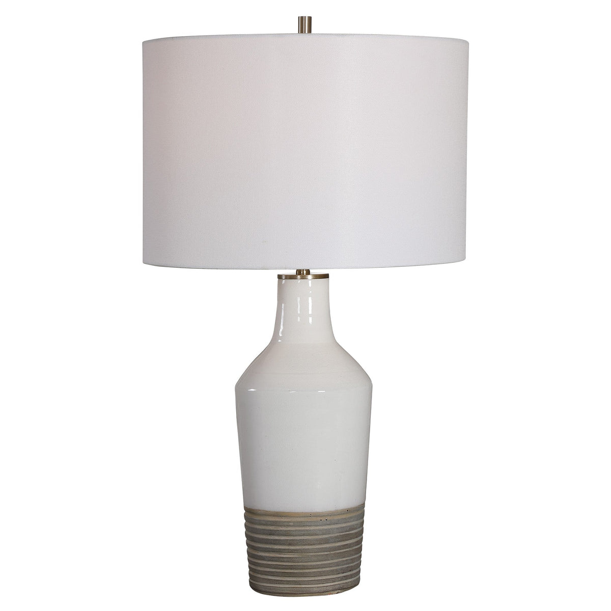  Dakota White Crackle Table Lamp