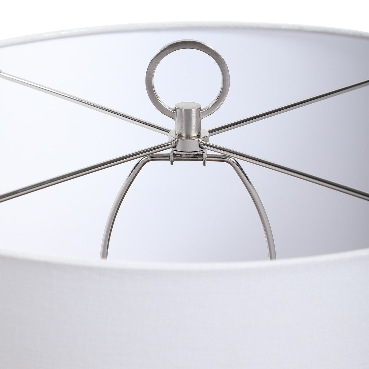 Uttermost Cyprien Grey White Table Lamp