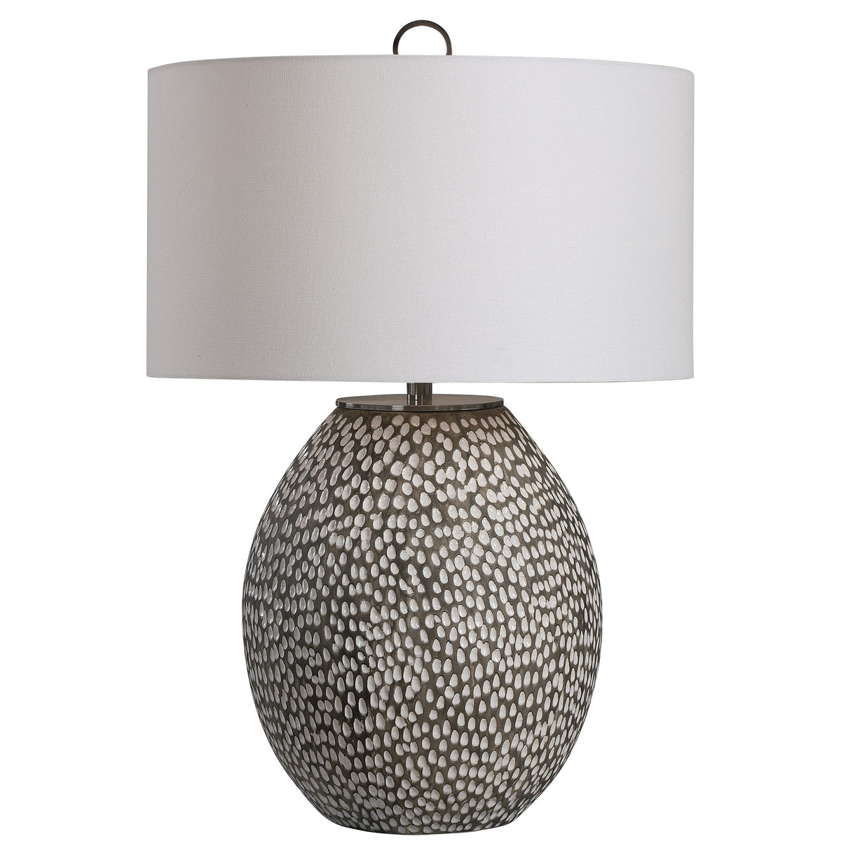 Cyprien Grey White Table Lamp