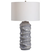  Waves Blue & White Table Lamp