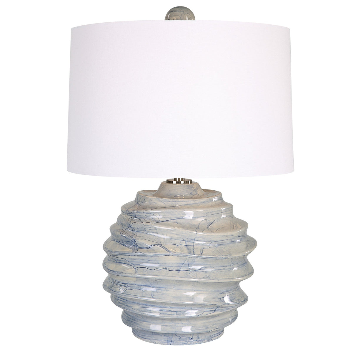  Waves Blue & White Accent Lamp