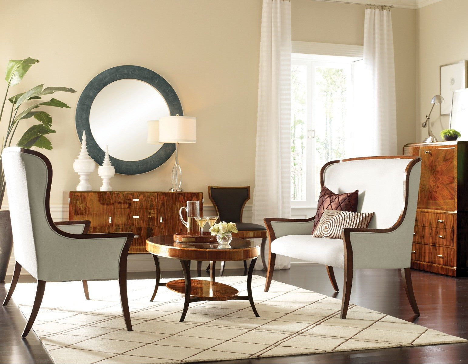 Jonathan Charles Loveseat Monarch with Curved Back - Shambala