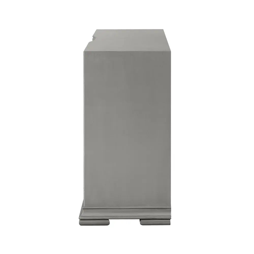 Lucarna Extra Large 120cm wide Bedside Cabinet 3 Drawer Mirrored Chest - Grey Chest of Drawers