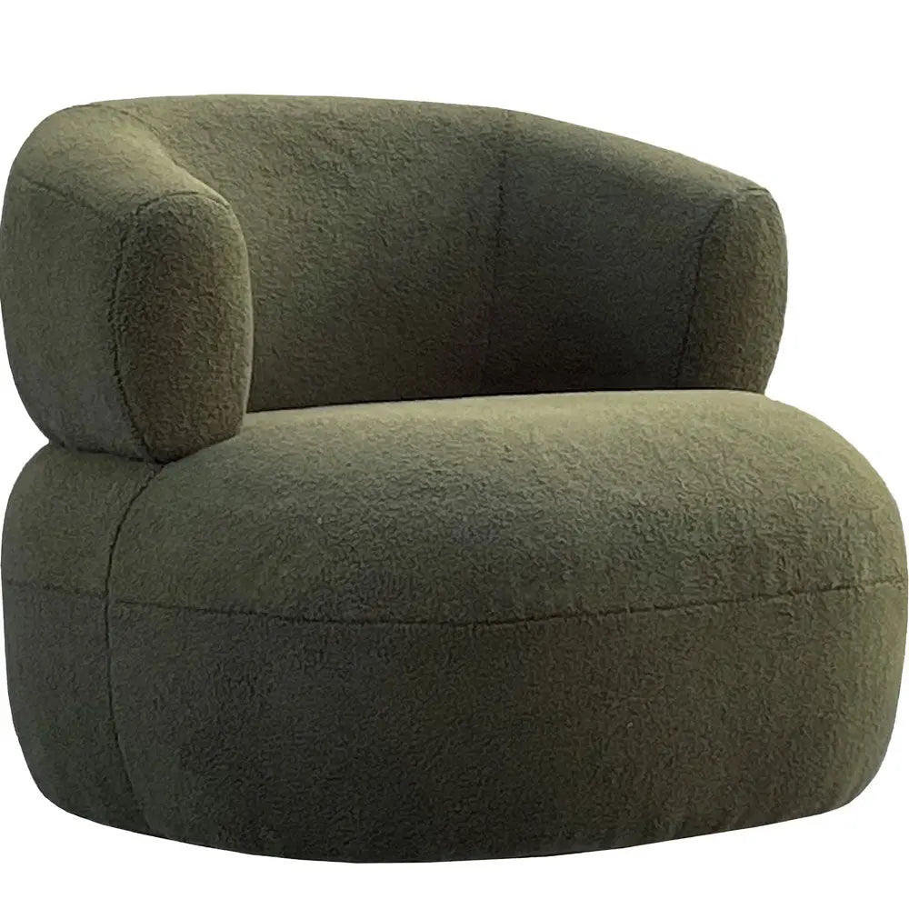 Luka Occasional Chair in Boucle Hunter Green Nicholas John Interiors Ariese