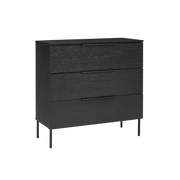 Twenty10 Design Luna 3 Drawer Chest in Black  Nicholas John Interiors