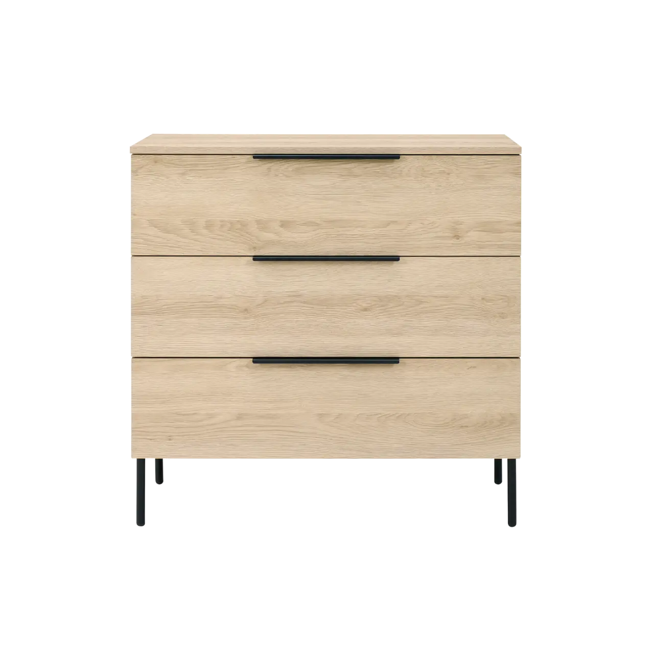 Luna 3 Drawer Chest - Oak  Nicholas John Interiors