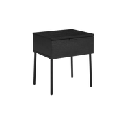 Twenty10 Design Luna Single Drawer Bedside in Black  Nicholas John Interiors