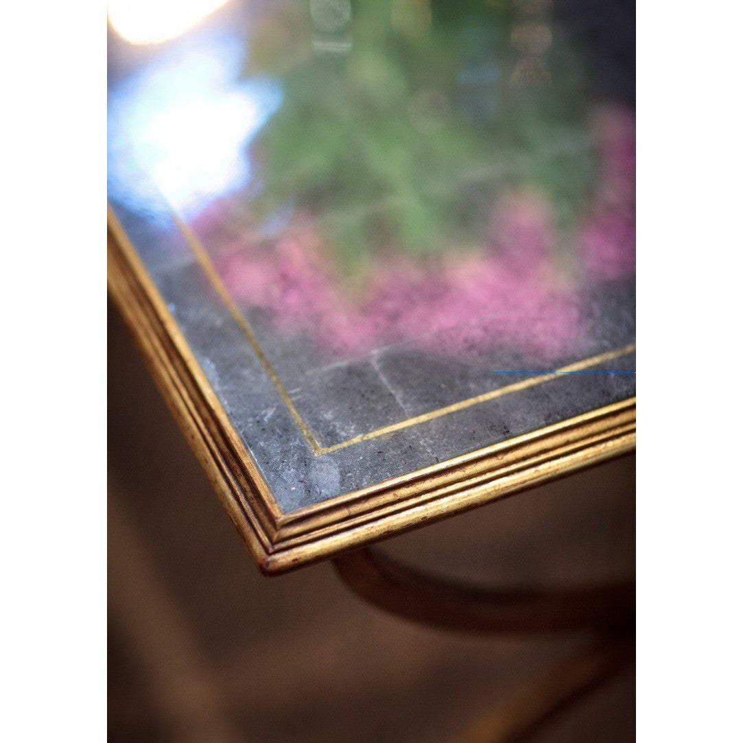 Jonathan Charles Coffee Table Hourglass in Eglomise - Gilded