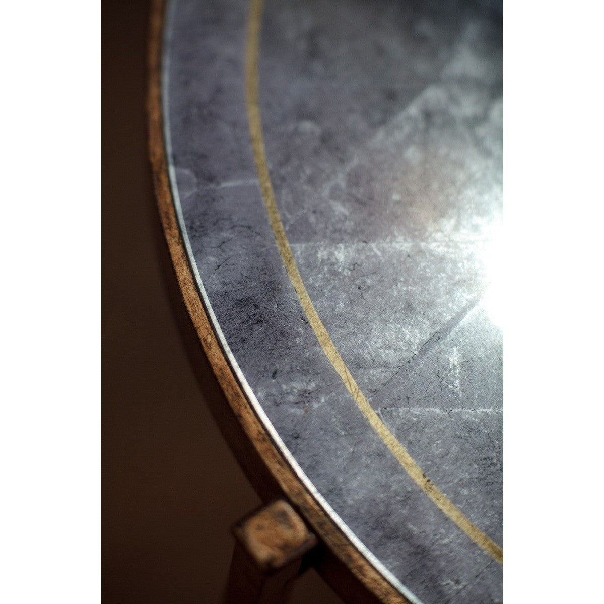 Jonathan Charles Large Round Lamp Table Contemporary in Eglomise - Gilded