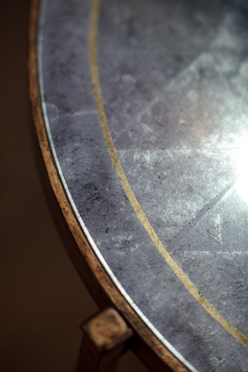Jonathan Charles Large Round Lamp Table Contemporary in Eglomise - Gilded