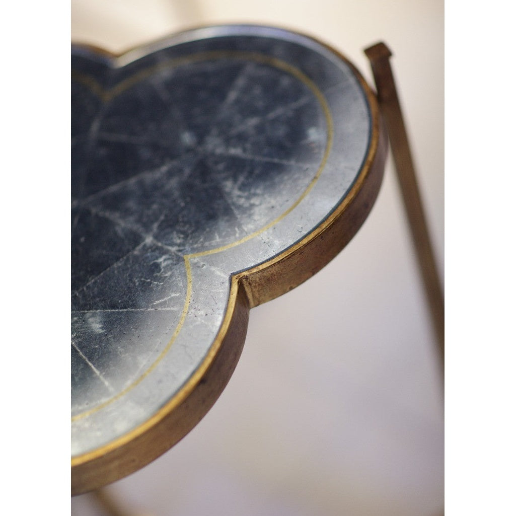 Jonathan Charles Accent Table Trefoil in Eglomise - Gilded