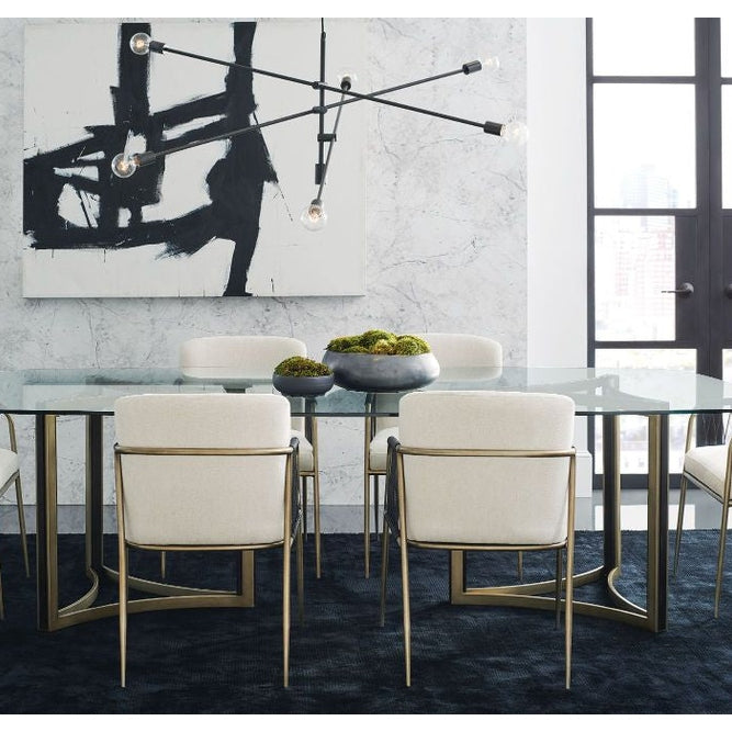 Caracole ReMix Double Pedestal Glass Top Table - 269cm