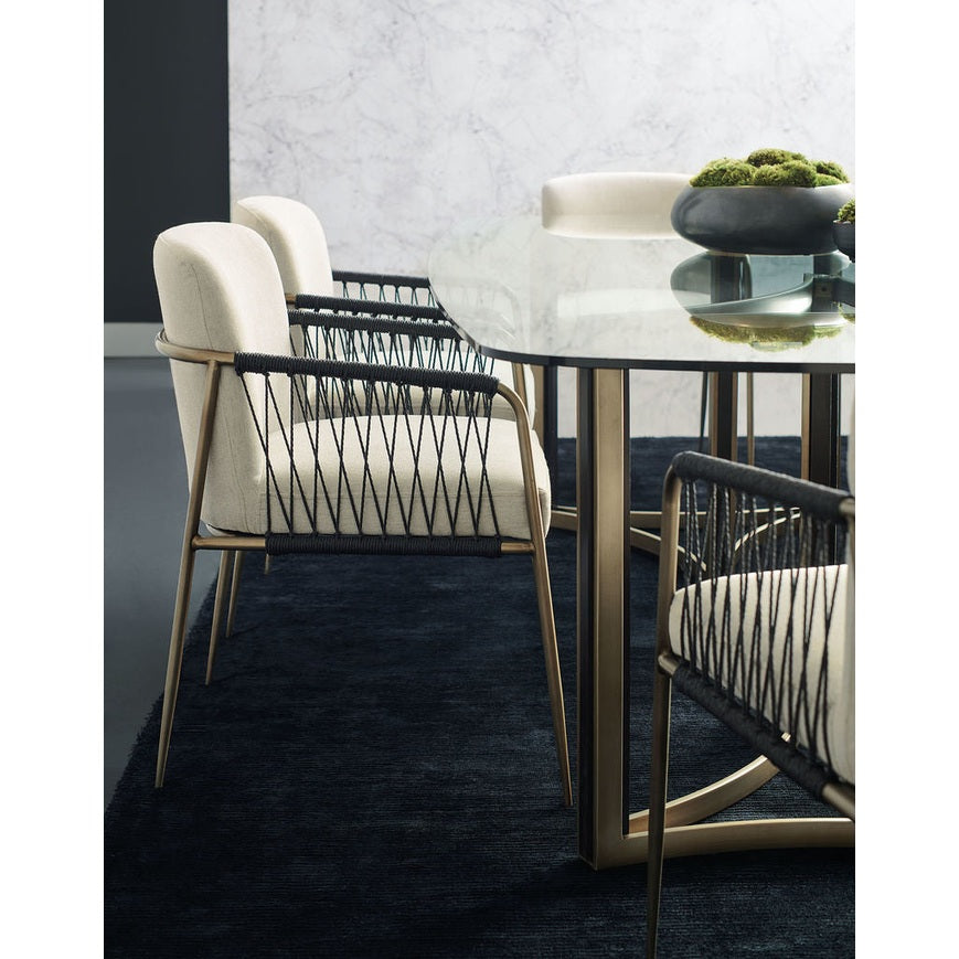 Caracole ReMix Double Pedestal Glass Top Table - 269cm