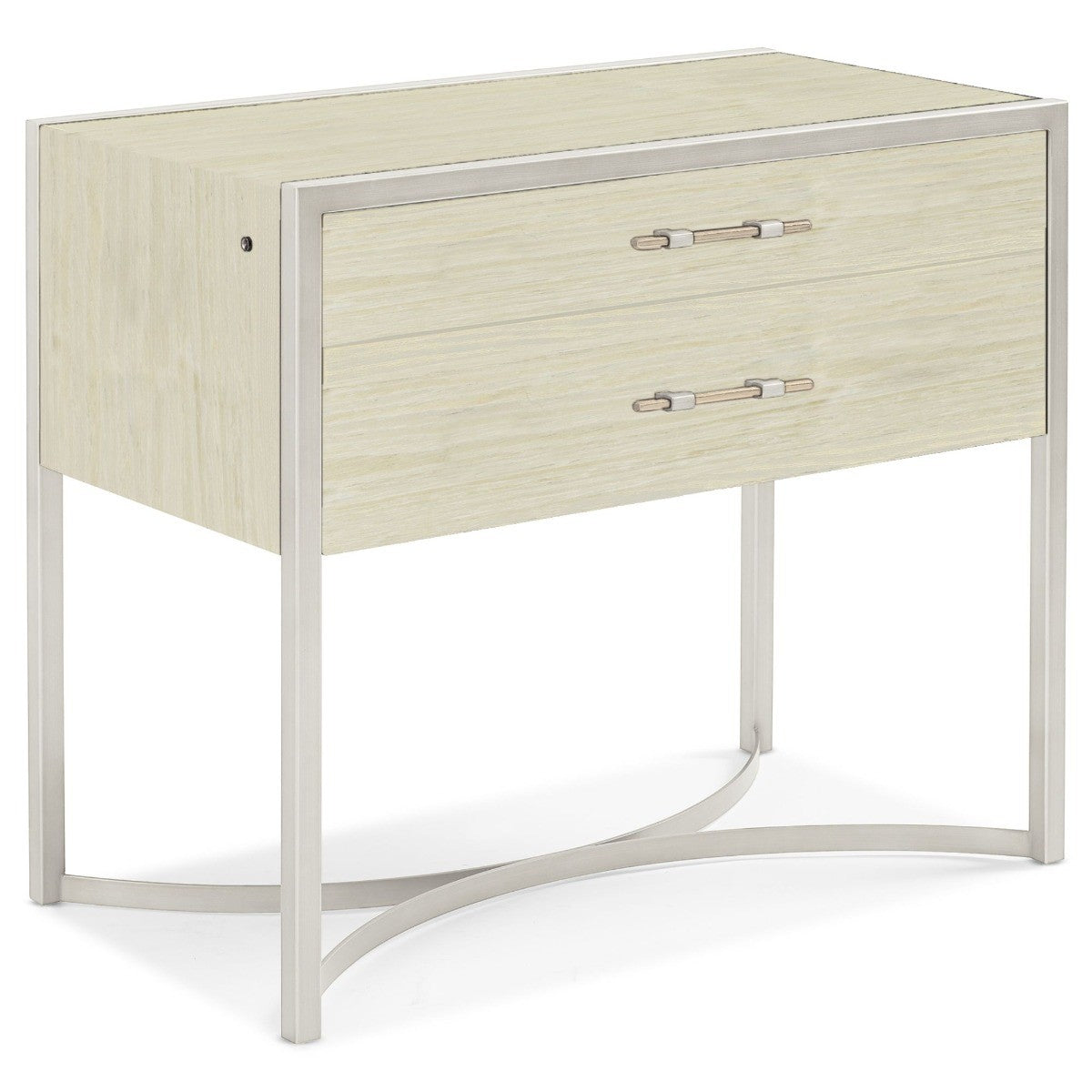 Caracole ReMix Large Bedside Table in Pearl