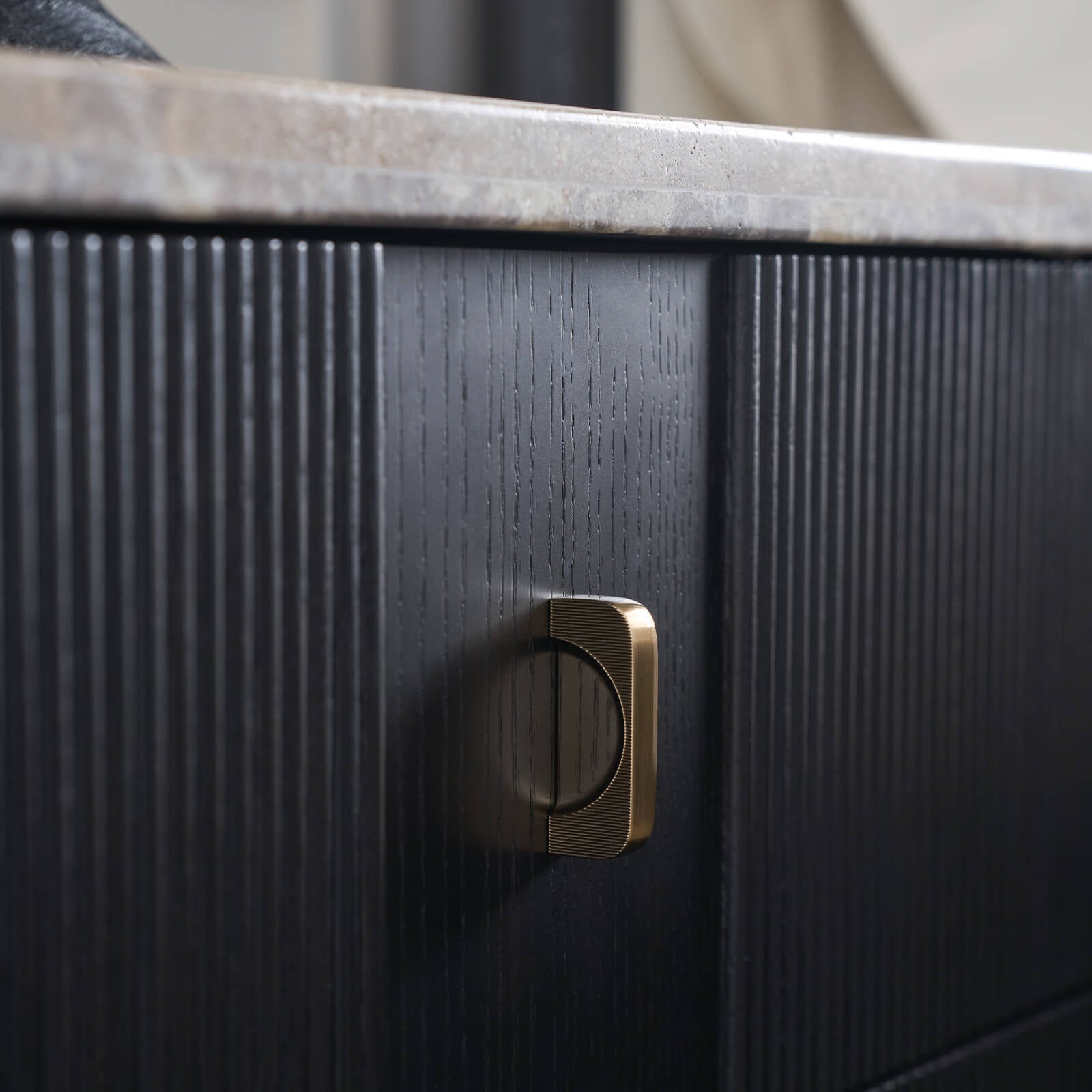 Caracole Rhythm Bedside Table in Black