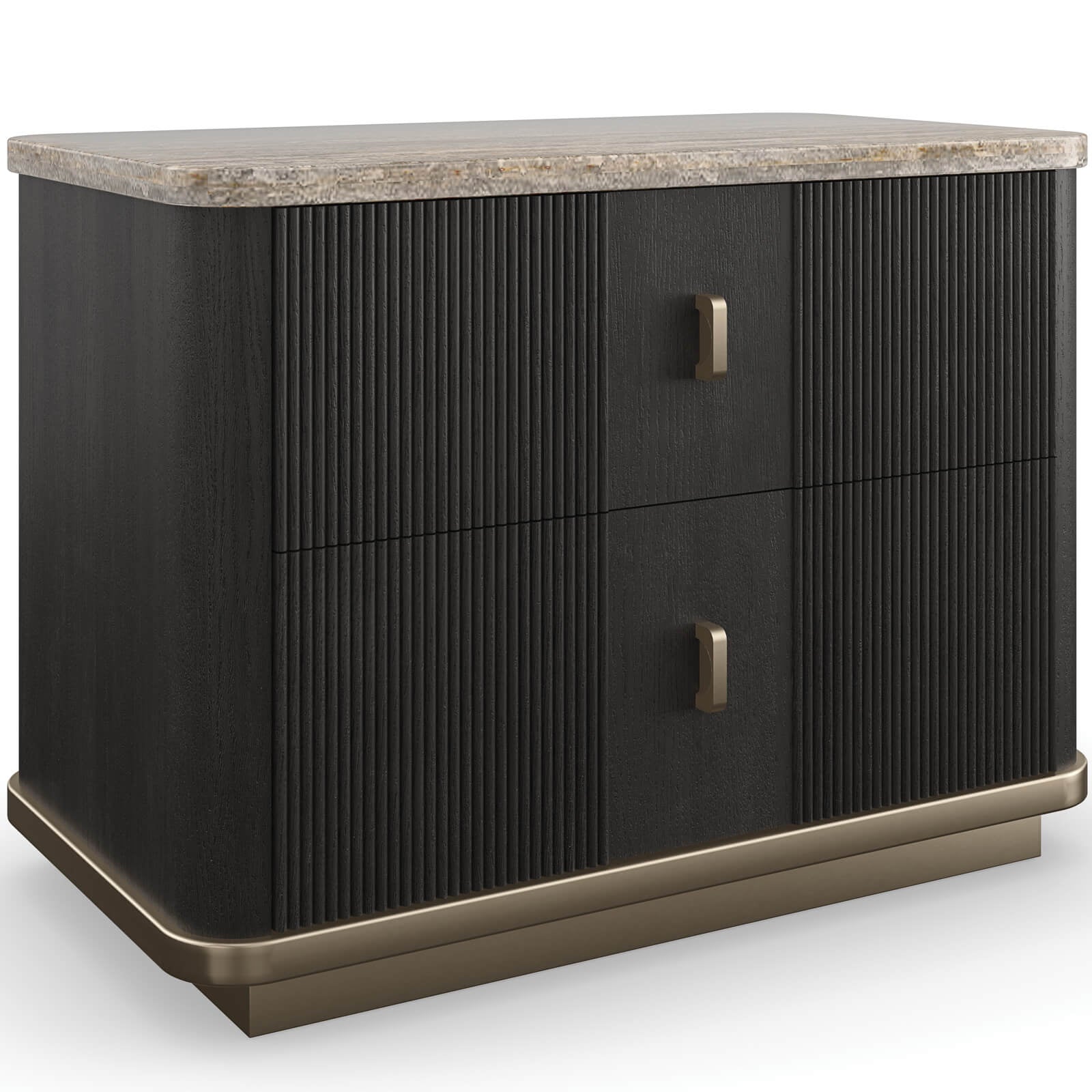 Caracole Rhythm Bedside Table in Black