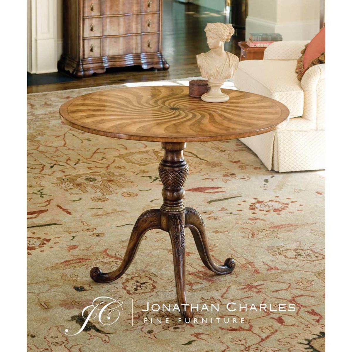Jonathan Charles Centre Table George III with Spiral Inlay