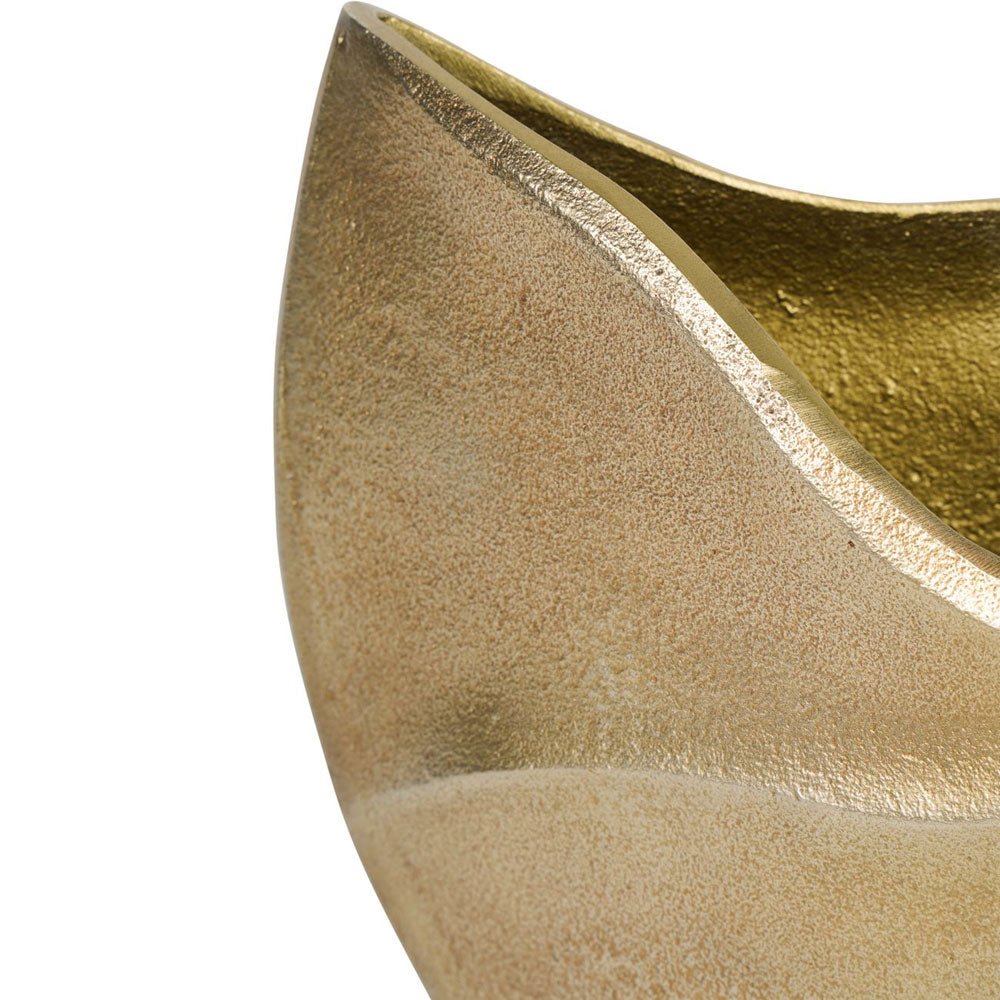 Marusia Cast Aluminium Swirl Texture Vase Nicholas John Interiors Ariese