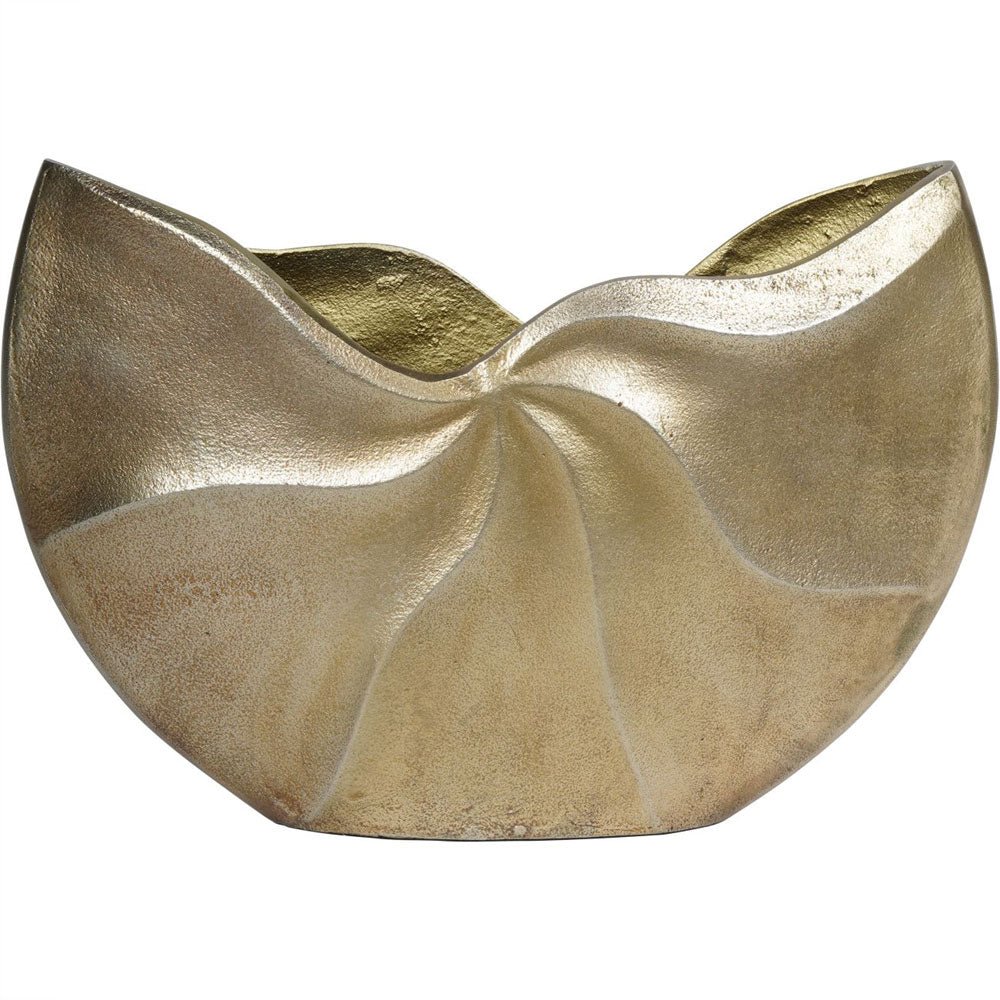 Marusia Cast Aluminium Swirl Texture Vase Nicholas John Interiors Ariese
