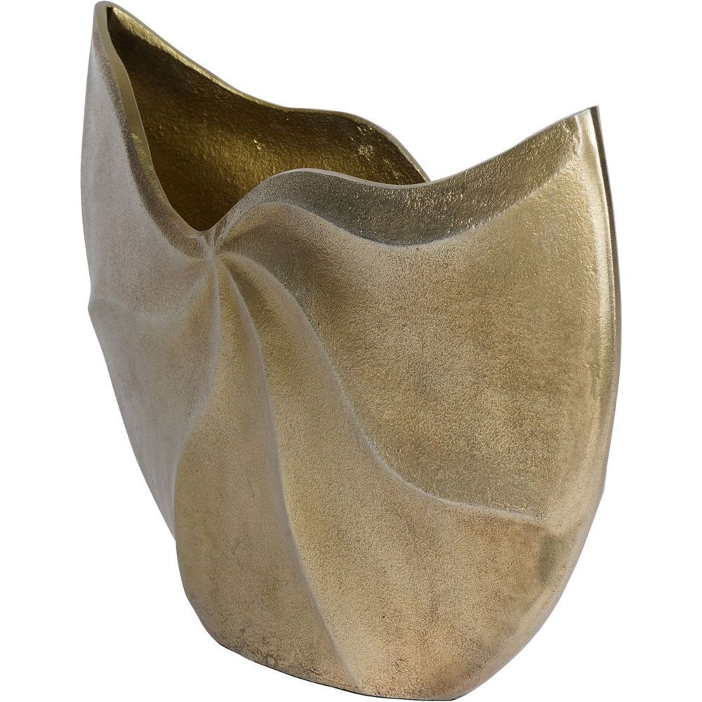 Marusia Cast Aluminium Swirl Texture Vase Nicholas John Interiors Ariese