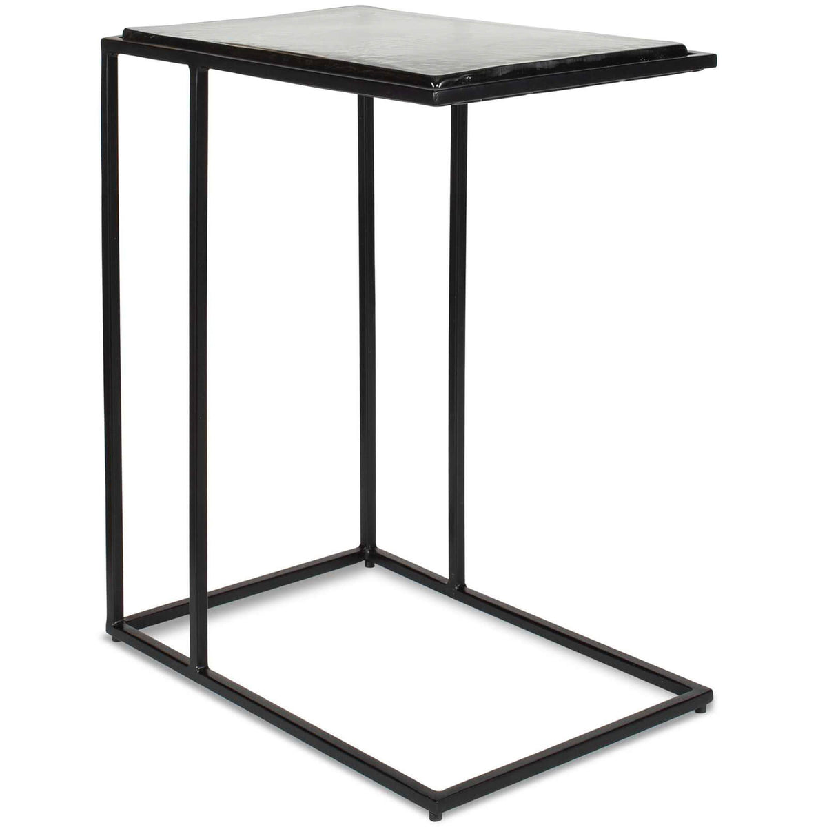 Mateo Glass Top Side Table