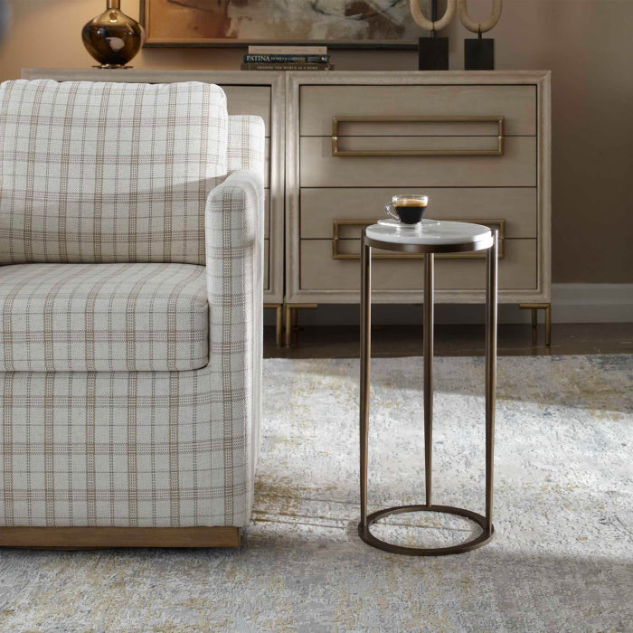 Uttermost Mercier Round Marble Side Table