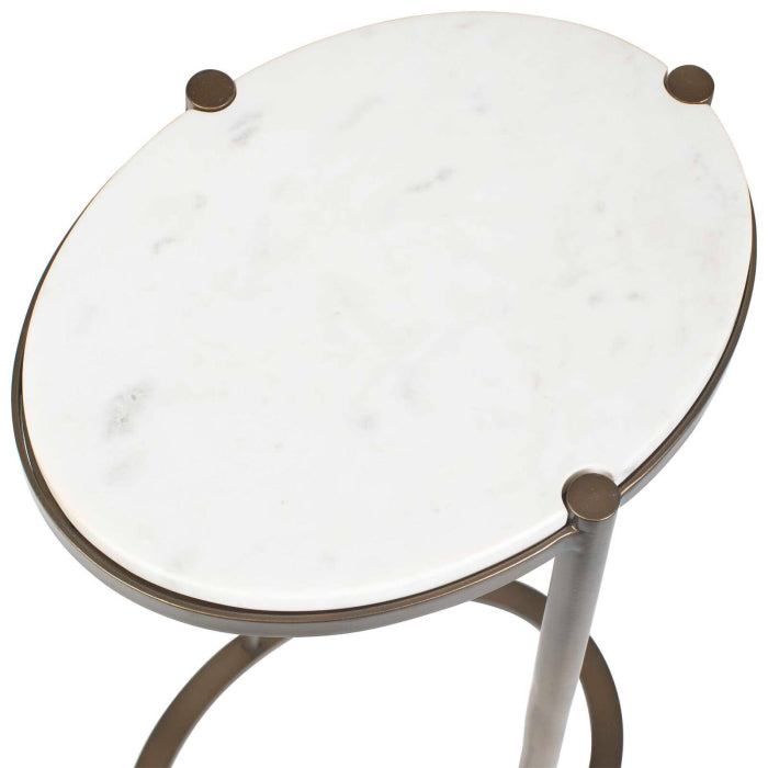Uttermost Mercier Round Marble Side Table