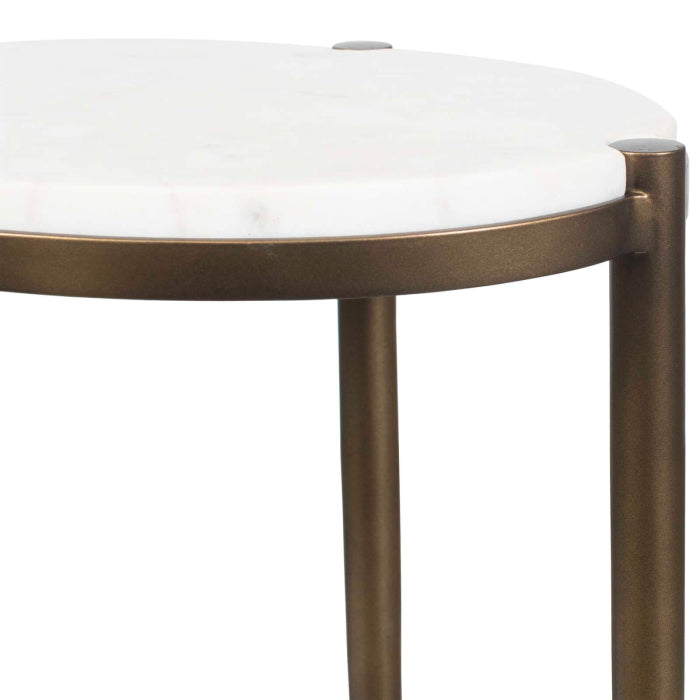 Uttermost Mercier Round Marble Side Table