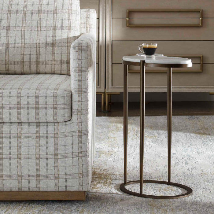 Uttermost Mercier Round Marble Side Table