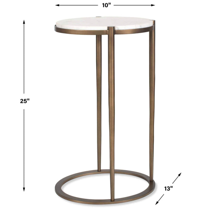 Uttermost Mercier Round Marble Side Table