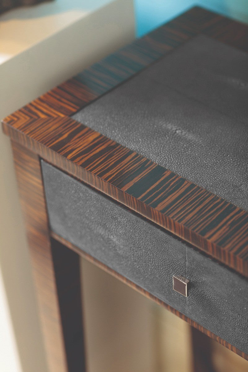 Jonathan Charles Shagreen Console Table with Drawers