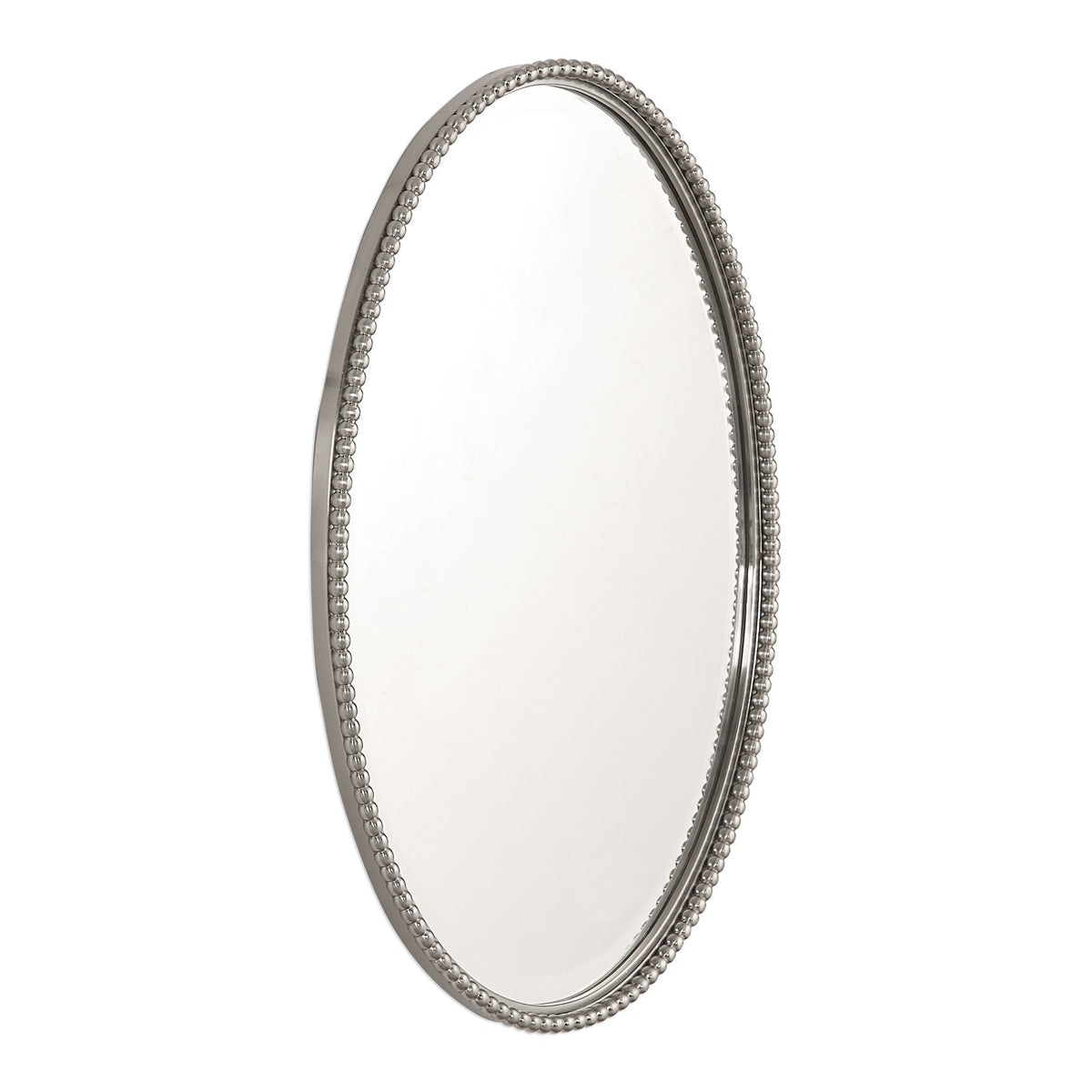 Uttermost Sherise Oval Mirror in Brushed Nickel