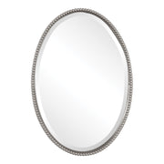 Sherise Oval Mirror in Brushed Nickel