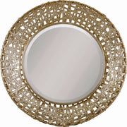  Alita Champagne Woven Metal Mirror