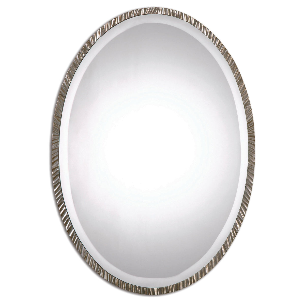 Annadel Oval Mirror in Polished Nickel
