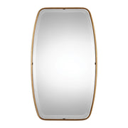 Canillo Rectangular Mirror in Antiqued Gold