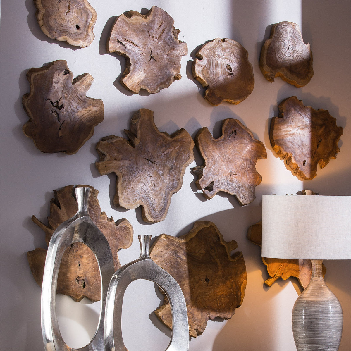 Uttermost Kalani Indoor-Outdoor Teak Wall Art - Set of 3