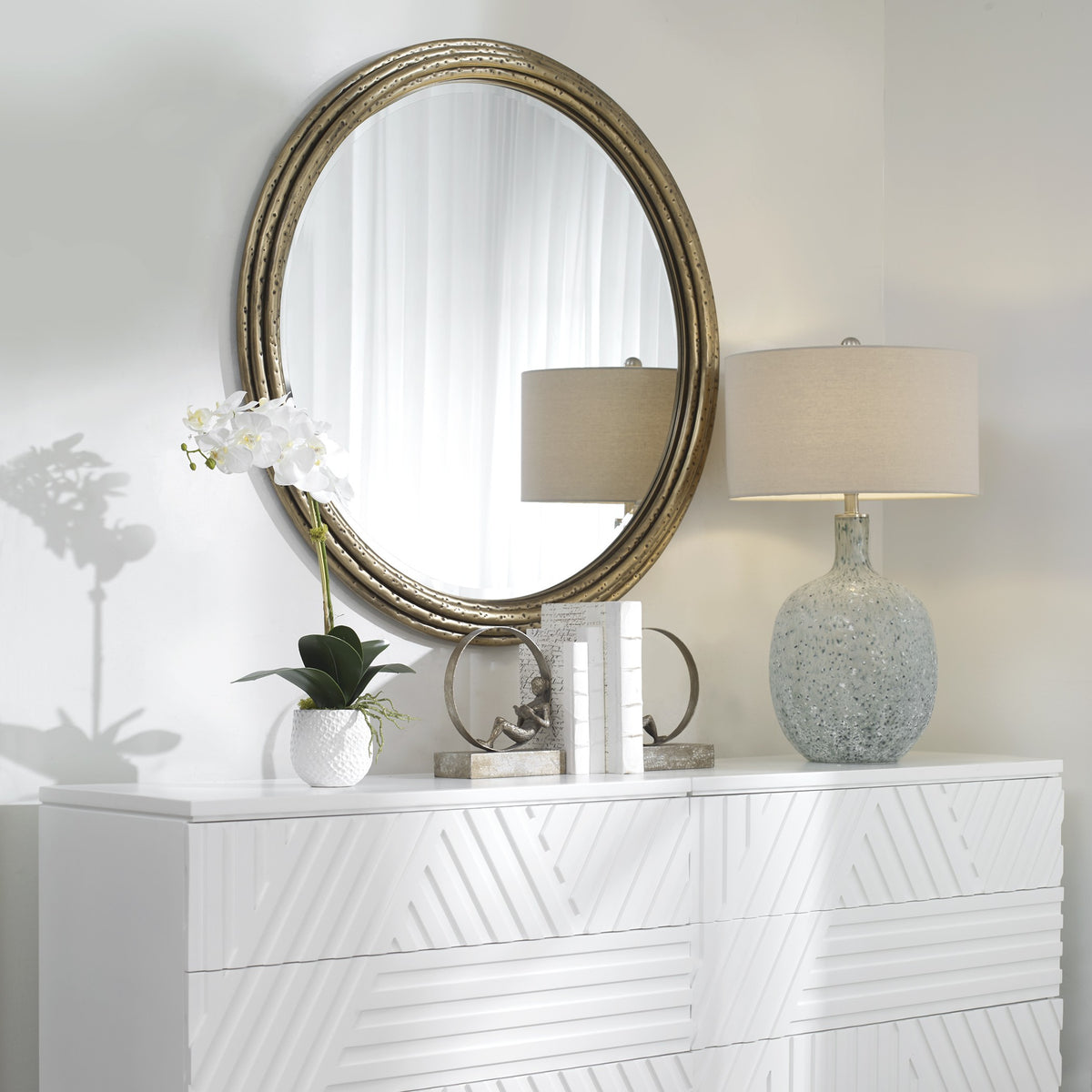 Uttermost Spera Round Gold Mirror