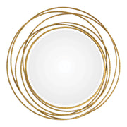  Whirlwind Gold Round Mirror