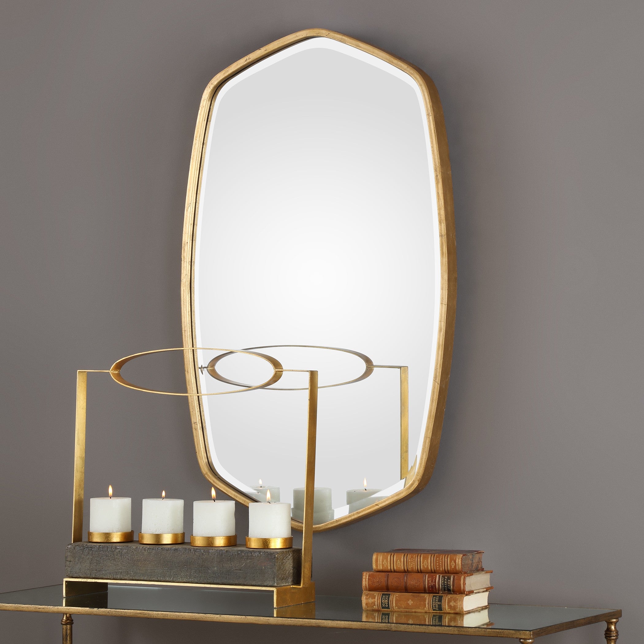 Uttermost Duronia Antiqued Gold Mirror - CLEARANCE - BRAND NEW BOXED