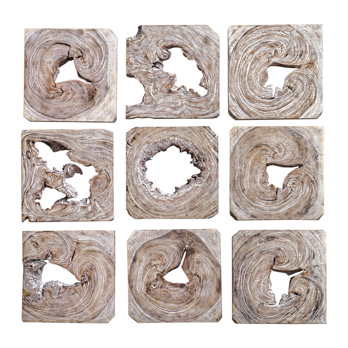  Bahati Wood Wall Art, S/9