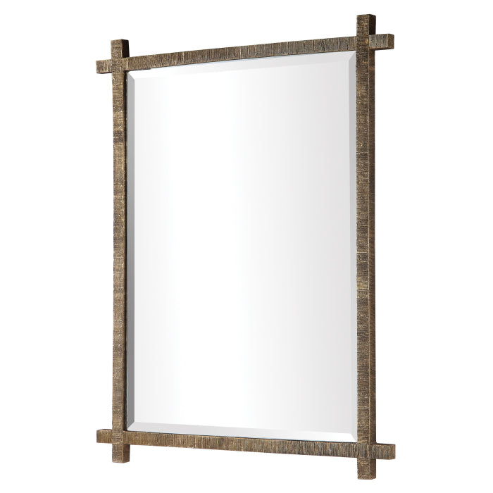 Uttermost Abanu Rectangular Vanity Mirror in Gold