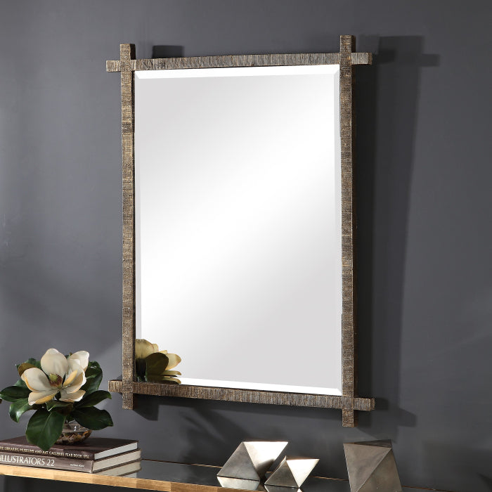 Uttermost Abanu Rectangular Vanity Mirror in Gold